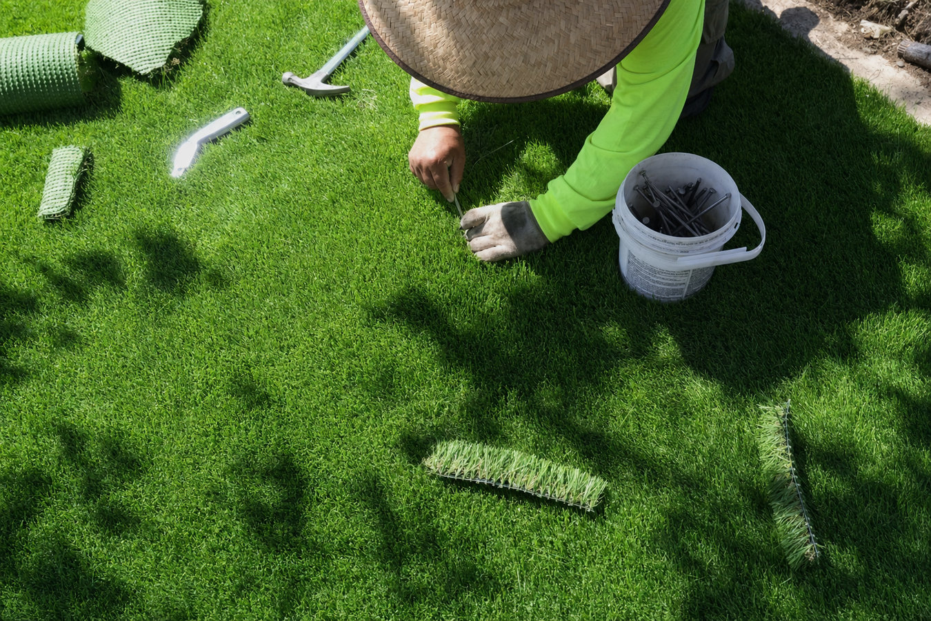 Artificial grass installation in San Benito, TX